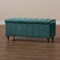 Baxton Studio Kaylee Teal Blue Velvet Upholstered Tufted Storage Ottoman Bench 160-9936 - alternate 10